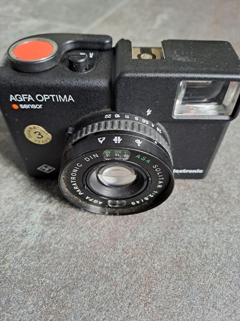 Agfa Optima Sensor Electronic met Optima Lux flitser, Ophalen of Verzenden, Gebruikt, Compact, Overige Merken