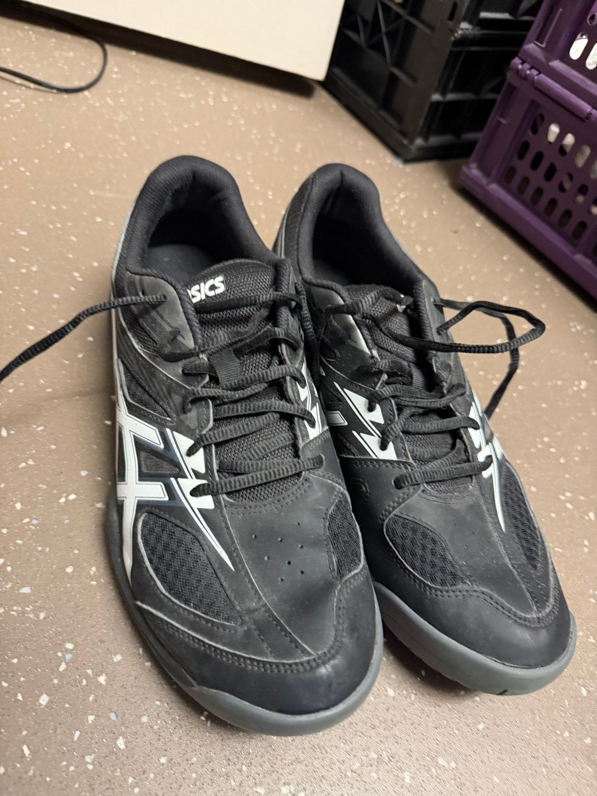 ASICS Sportschoenen Maat 46 - Zwart/Wit, Kleding | Heren, Schoenen, Ophalen of Verzenden, Zo goed als nieuw, Sportschoenen, Zwart