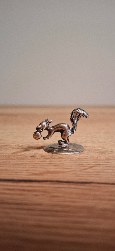 Massief Zilveren Miniatuur Eekhoorn (800)  Italiaans Zilver, Ophalen of Verzenden, Zo goed als nieuw, Dier