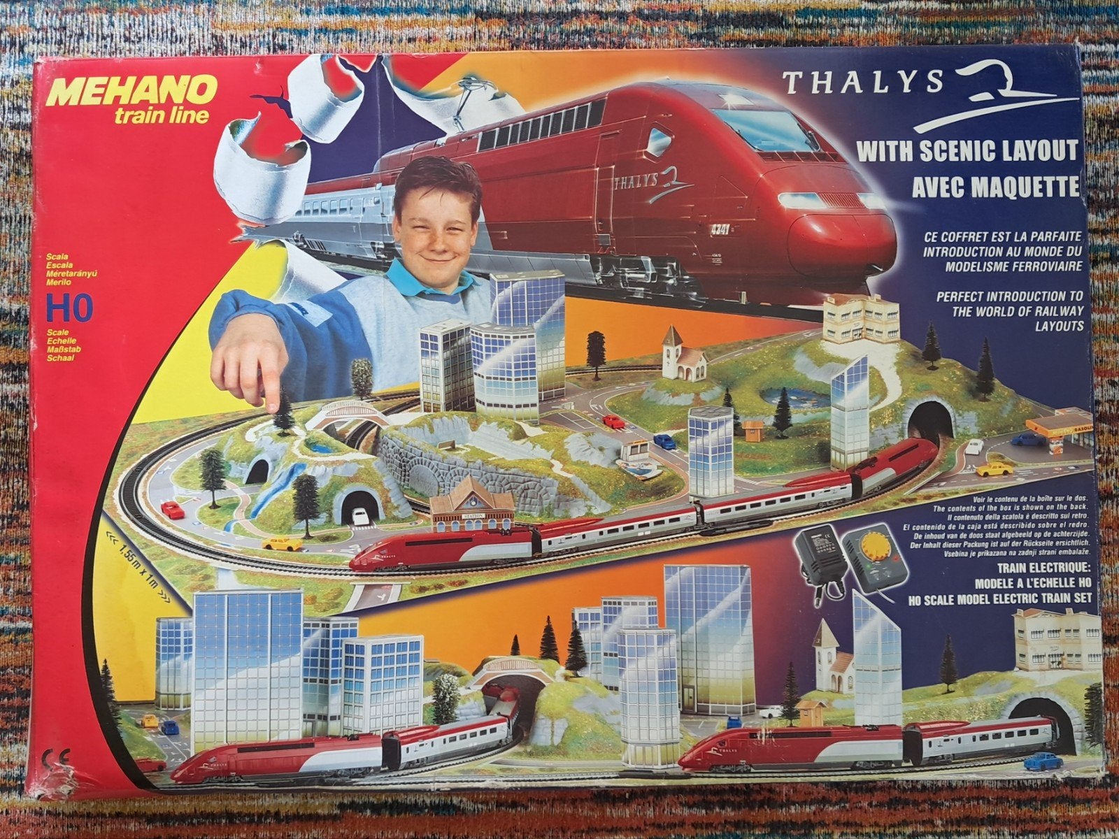Mehano Thalys Treinset met Scenische Lay-out - Nieuwstaat, Treinset, Gelijkstroom, Nieuw, Ophalen