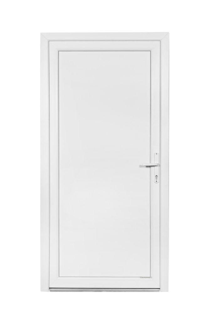 Kunststof Buitendeur Volpaneel Buiten B98 H200cm Wit, Niet ingevuld, Kunststof, 80 tot 100 cm, Niet ingevuld