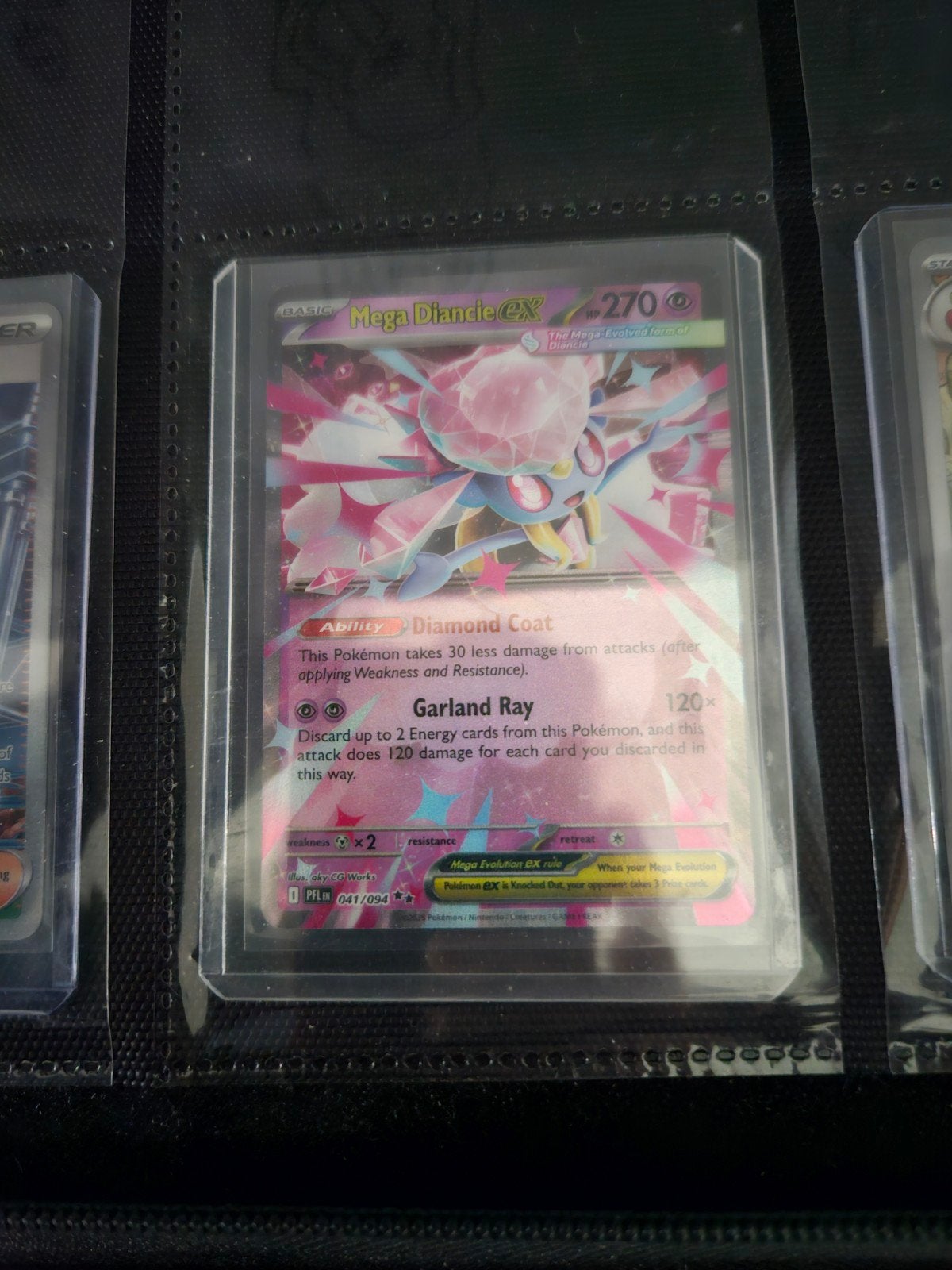 Pokemon Mega Diancie ex 041/094 Phantasmal Flames, Ophalen of Verzenden, Zo goed als nieuw, Losse kaart, Foil