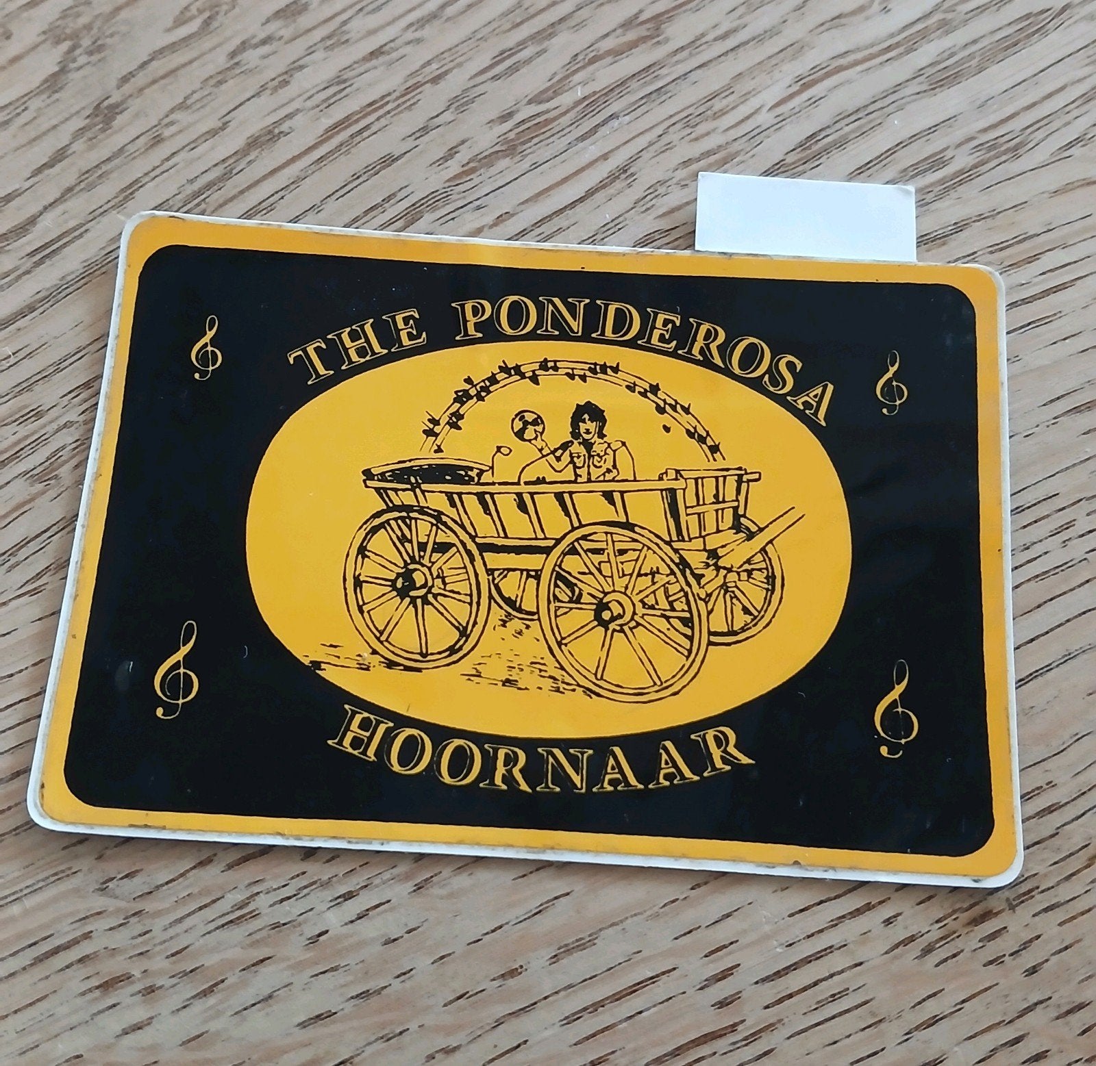 Sticker amusementsorkest The Ponderosa uit HOORNAAR, Verzamelen, Ophalen of Verzenden