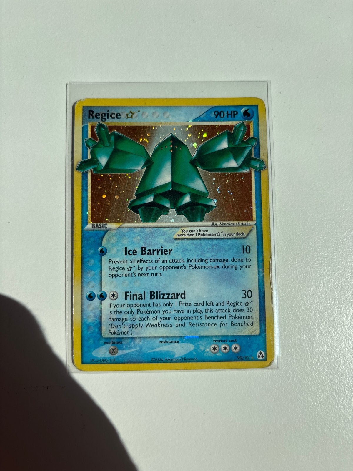 Regice Gold Star Pokémon TCG - Zeldzaam, Ophalen, Gebruikt, Losse kaart