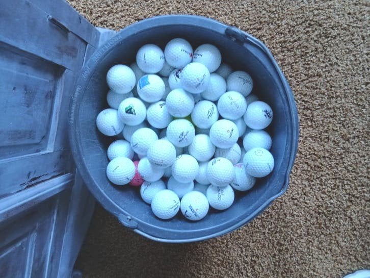 100 schone golfballen € 15,- Galaway-Srixson-Titleist etc., Ophalen, Gebruikt, Bal(len)