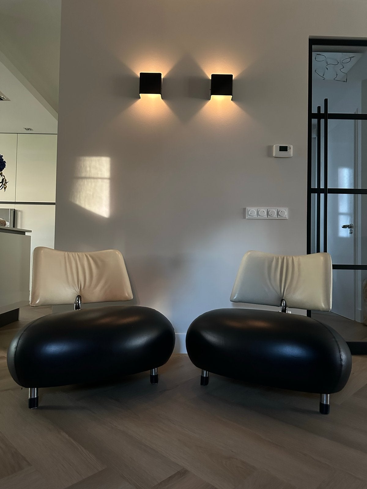 Leolux Pallone – Set van 2 designfauteuils, Ophalen, Zo goed als nieuw, Leer