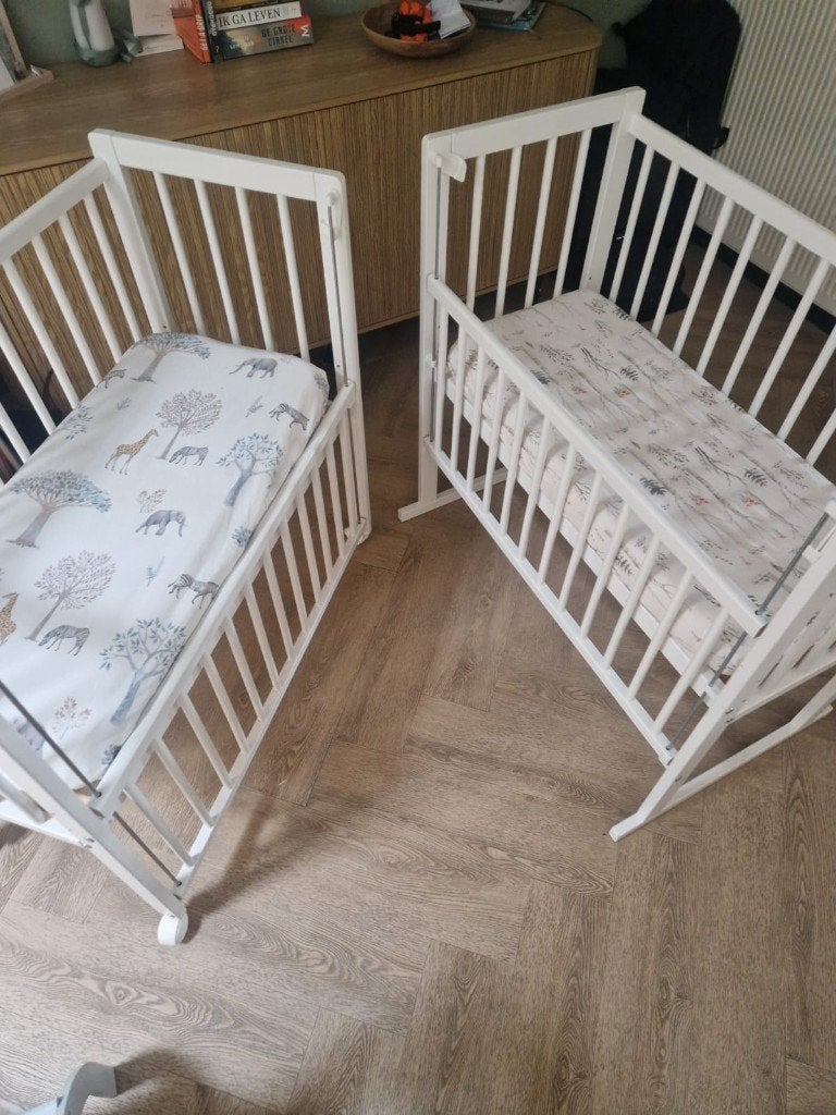 2x cosleeper hout met matras en hoes, Ophalen, Gebruikt, Rechthoekig