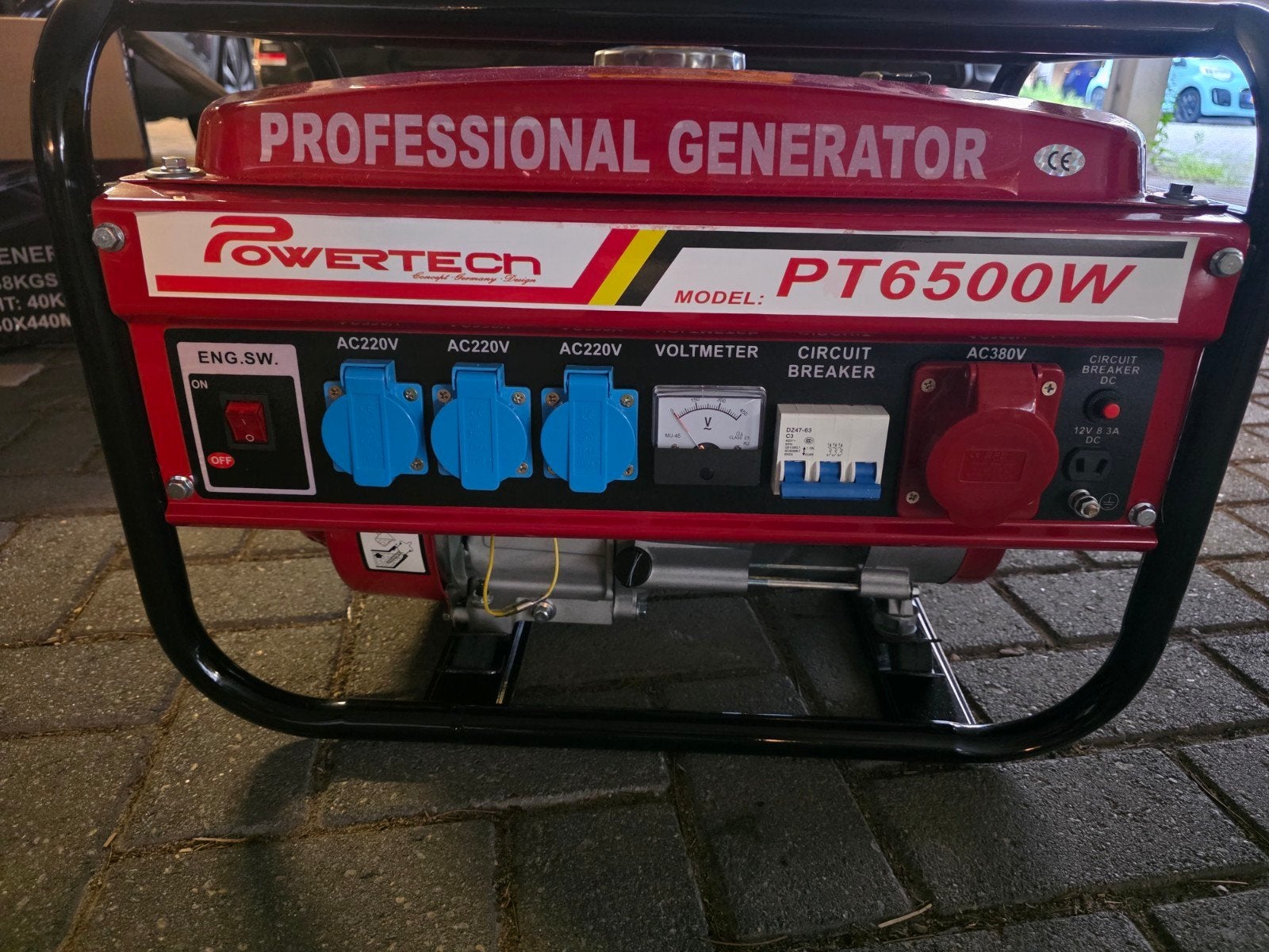 Aggregraat 6500W, Ophalen