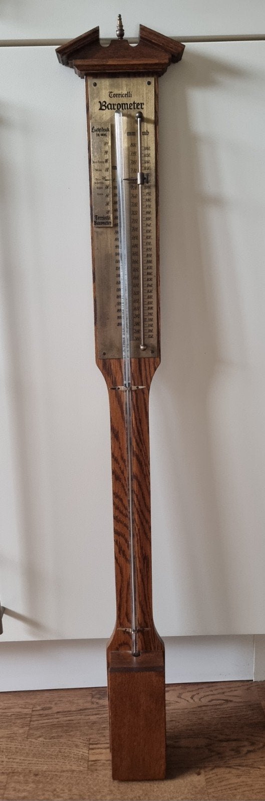 Torricelli Barometer - Klassiek Houten Weerstation, Audio, Tv en Foto, Ophalen