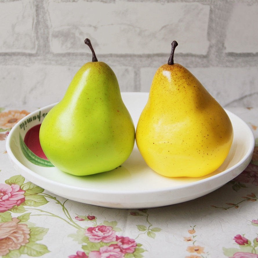 6 Kunst Peren / Fruit Nep Sier Voedsel Peer, Verzenden, Nieuw
