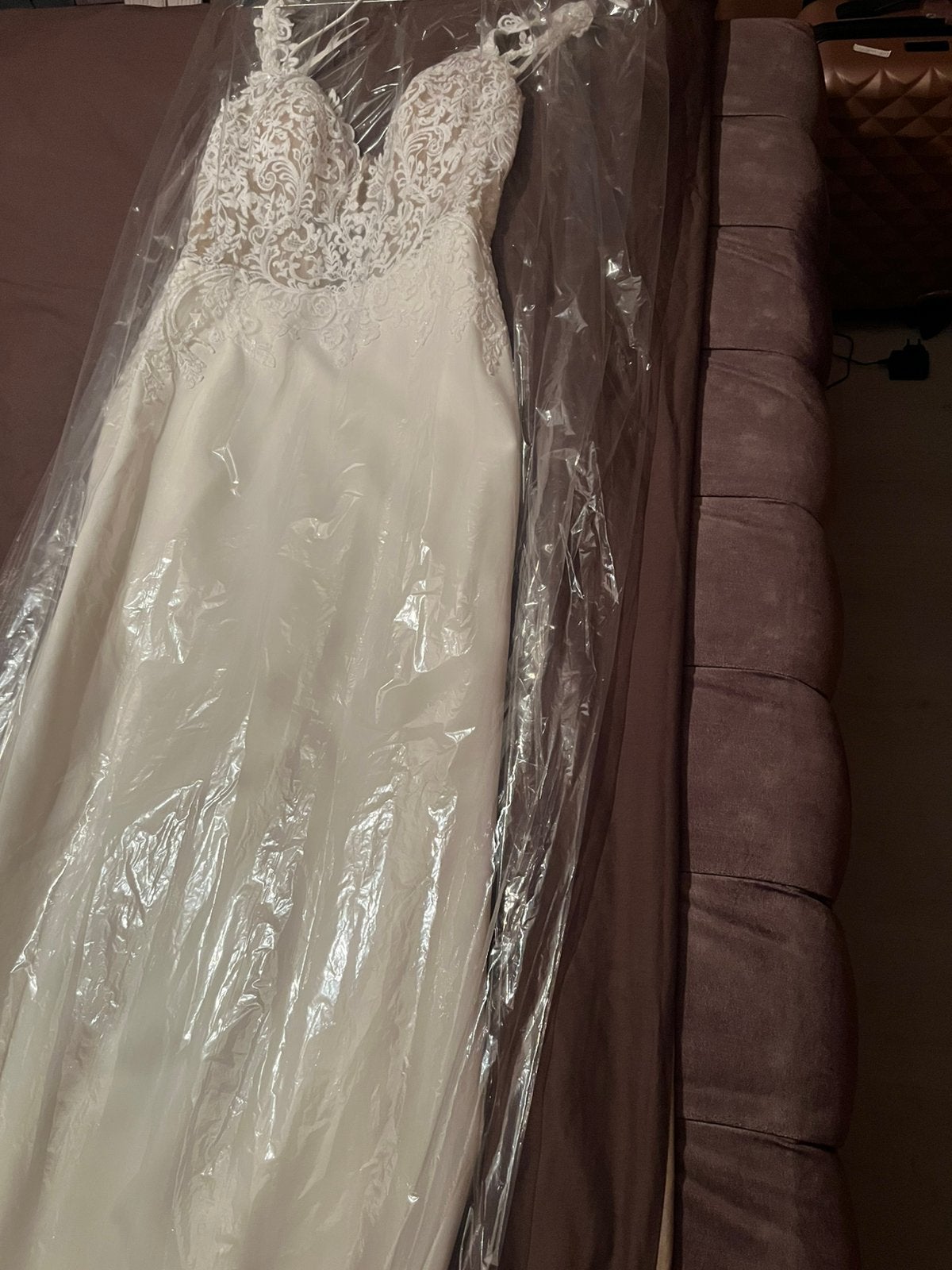 Bruidsjurk Designer mt 38/M, Ophalen, Zo goed als nieuw, Wit, Trouwjurk
