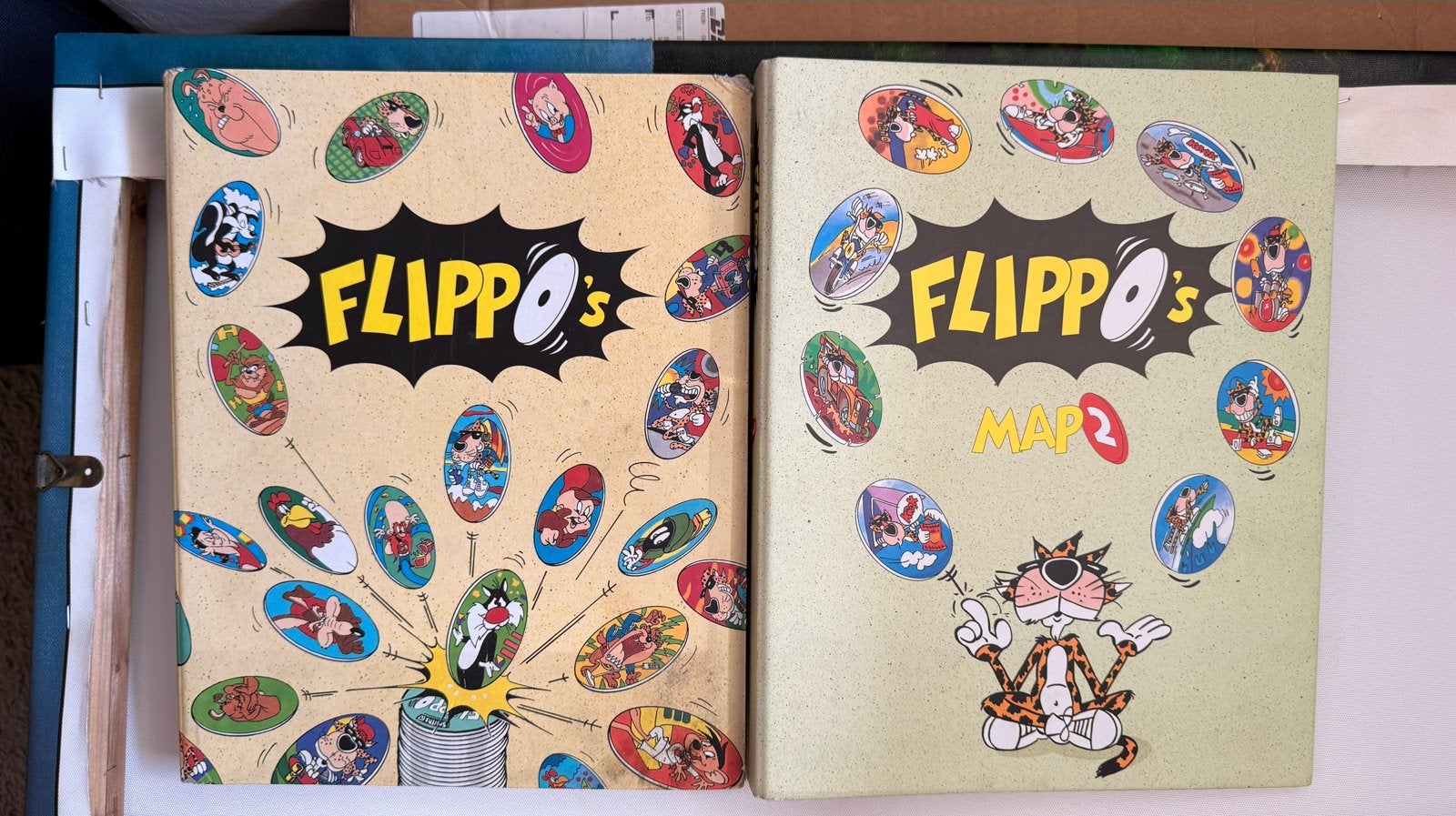 Flippo's verzamelmappen met Looney Tunes en Cheetos Flippo's, Verzamelen, Flippo's, Ophalen of Verzenden, Looney Tunes, Verzameling