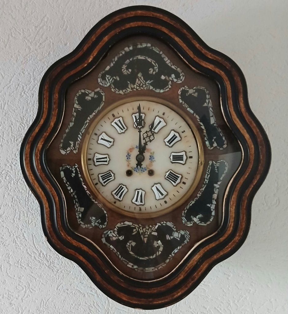 Antieke Oeil de Boeuf klok. 'Ossenoog'-klok. Frankrijk1850 ., Ophalen