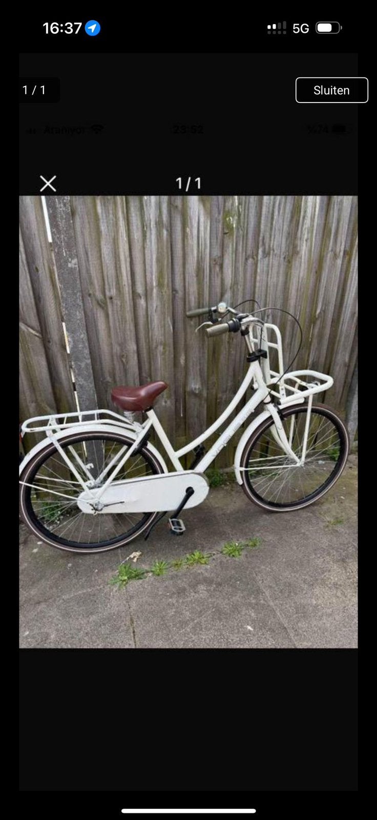 Damesfiets, Ophalen, Gebruikt