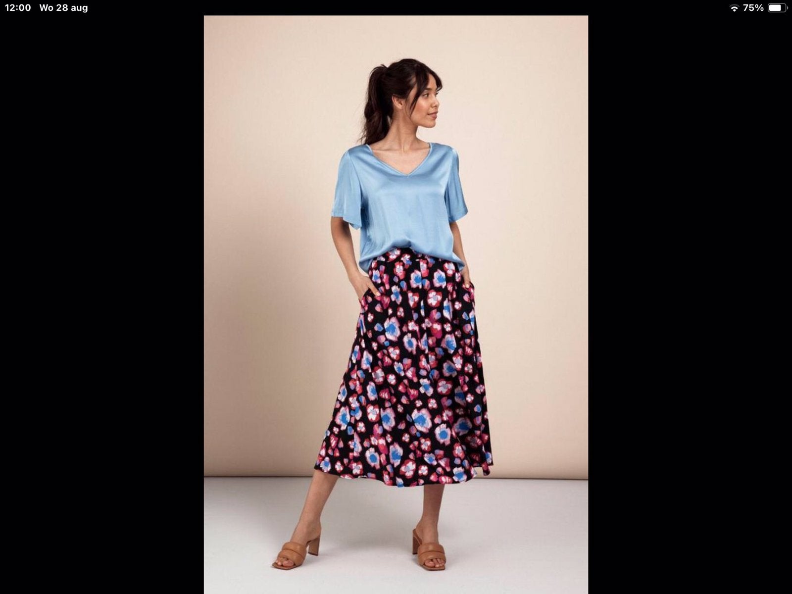 KLEURIGE ROK VAN STUDIO ANNELOES MAAT L 40/42, Kleding | Dames, Rokken, Ophalen of Verzenden, Zo goed als nieuw, Meerkleurig, Onder de knie