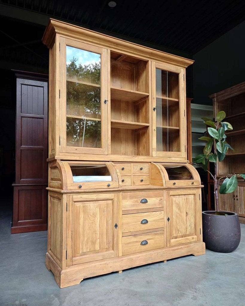 Teakhouten grutterskast | Apothekerskast Teak #2845, Gebruikt, -, 200 cm of meer, -