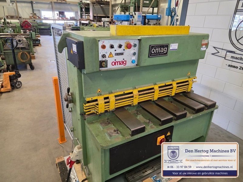 compactschaar 1100x4mm elektrische achteraanslag OMAG, Ophalen, Gebruikt