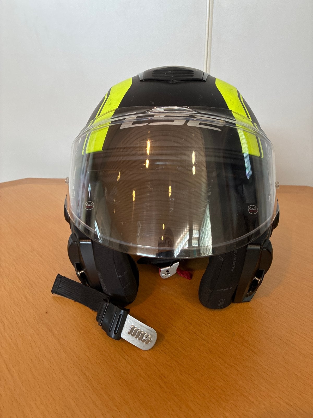 LS2 Valiant systeemhelm - Zwart/Geel, Motoren, Systeemhelm, Heren, Tweedehands, Ophalen