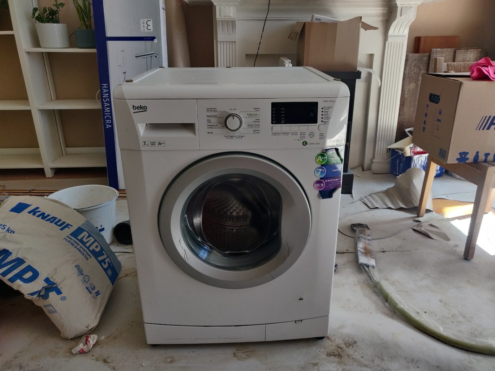 Beko wasmachine, Witgoed en Apparatuur, Wasmachines, Ophalen, Gebruikt, 1200 tot 1600 toeren, 85 tot 90 cm