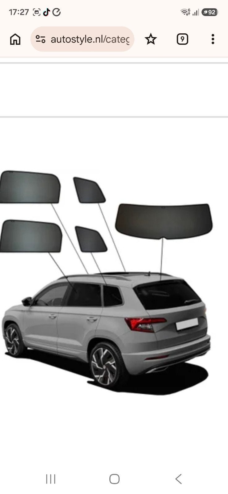 Autozonwering set voor Skoda Karoq, Auto diversen, Ophalen, Nieuw