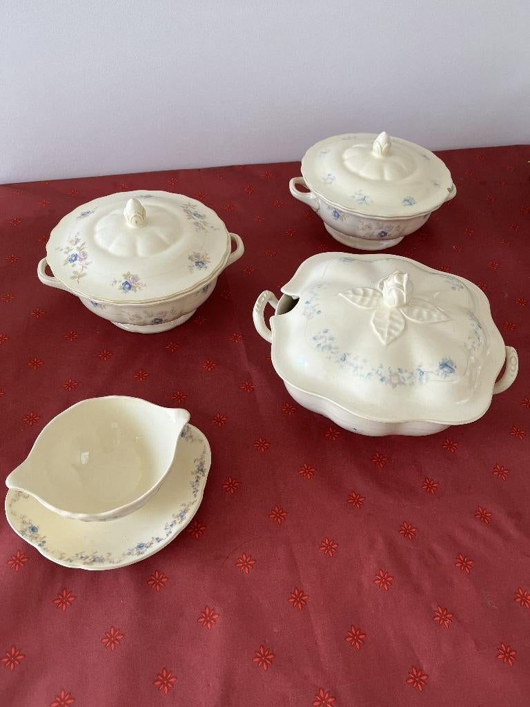 vintage servies Gouda Plateel Plazuid, Antiek en Kunst, Ophalen