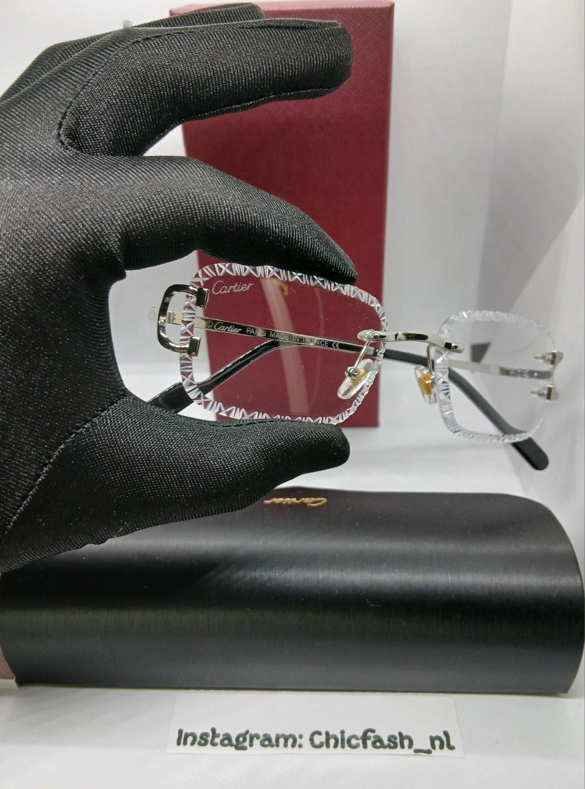 Cartier Diamond Cut Bril Transparant, Ophalen of Verzenden, Nieuw, Overige kleuren, Overige merken