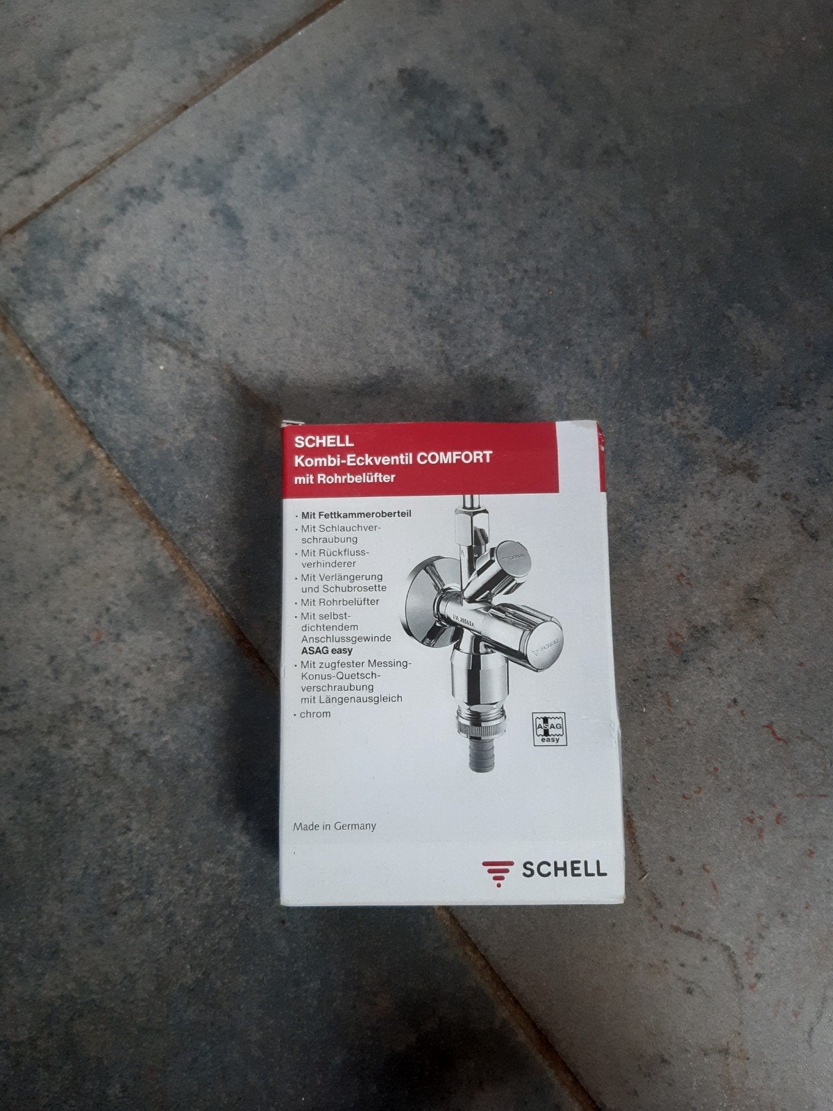 Schell Kombi-Eckventil COMFORT kraan nieuw in doos, Ophalen of Verzenden, Nieuw, Chroom, Kraan