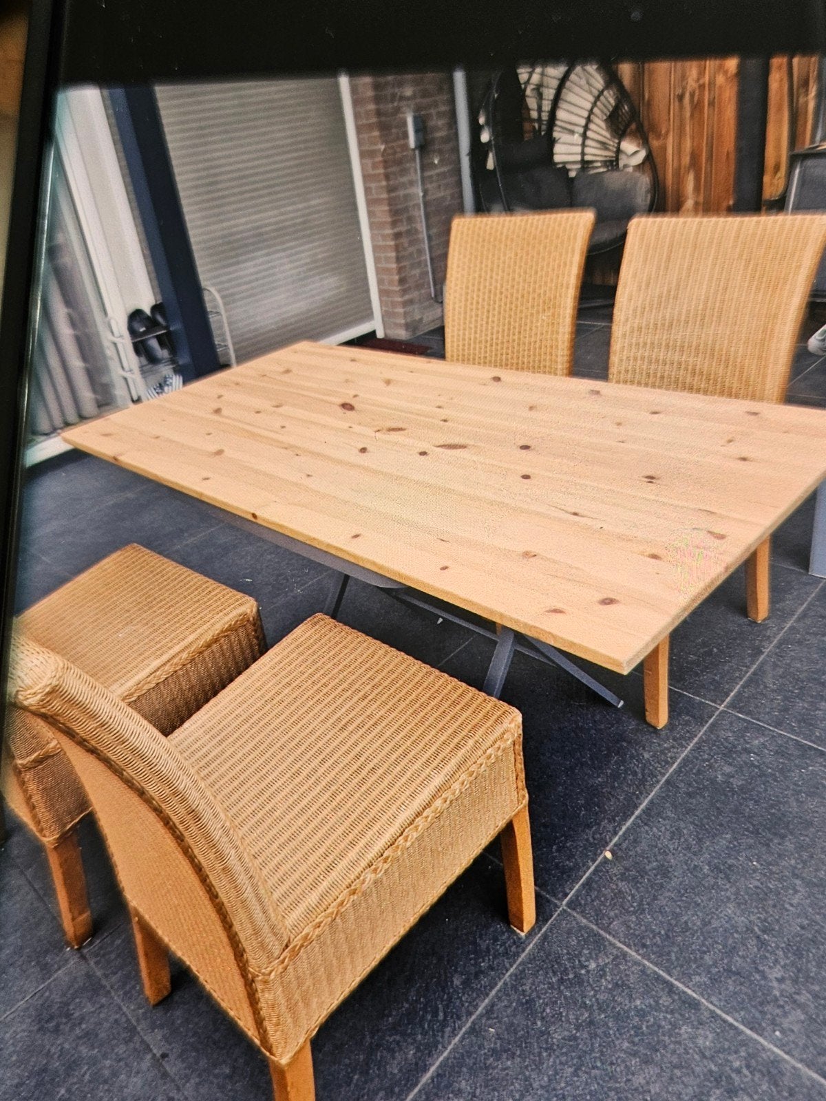 4x Lloyd Loom Tuinstoelen en gratis eettafel, Ophalen of Verzenden
