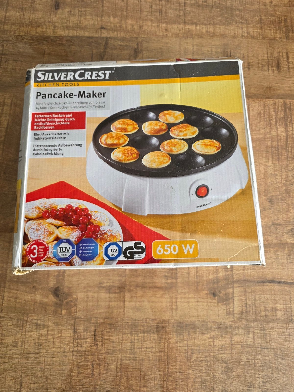 SilverCrest Pannenkoekenmaker - Poffertjesmaker 650W, Ophalen, Zo goed als nieuw