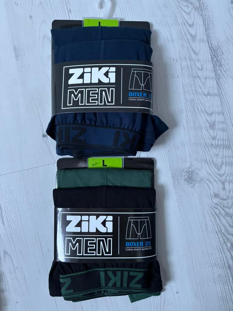 4 Ziki heren boxers nieuw in verpakking maat L, Ophalen of Verzenden, Zwart, Boxer