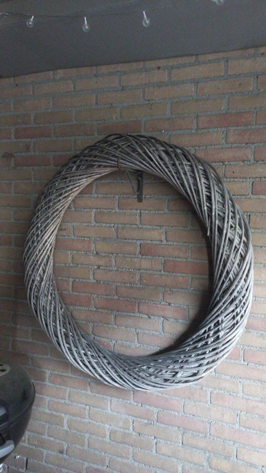Grote rieten krans, 1 meter breed, Ophalen, Gebruikt
