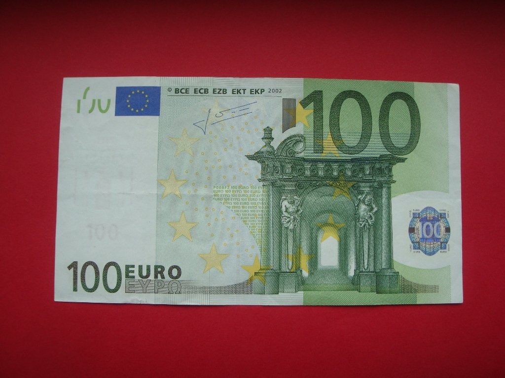 Bankbiljet Duitsland 100 Euro 2002 handtekening Trichet., Postzegels en Munten, Verzenden, Duitsland, 100 euro, Los biljet