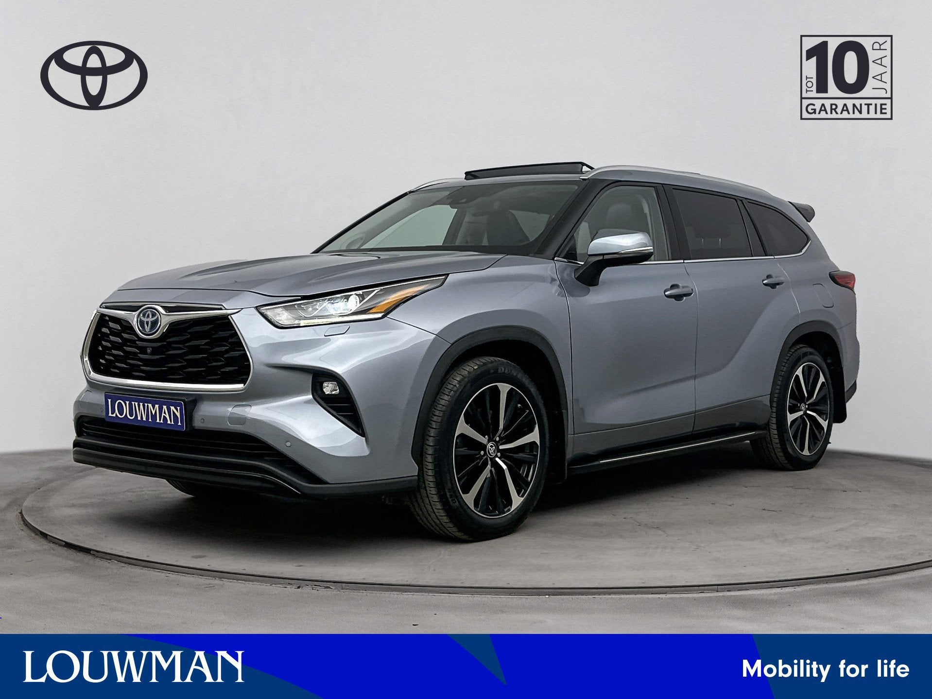 Toyota highlander 2.5 AWD Hybrid Premium | Trekhaak | Lichtm, Auto's, Automaat, 12 maanden, Gebruikt, Zwart
