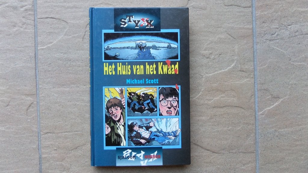 Het huis van het kwaad; Michael Scott 1996 Horror, Boeken, Kinderboeken | Jeugd | 13 jaar en ouder, Ophalen of Verzenden, Gelezen