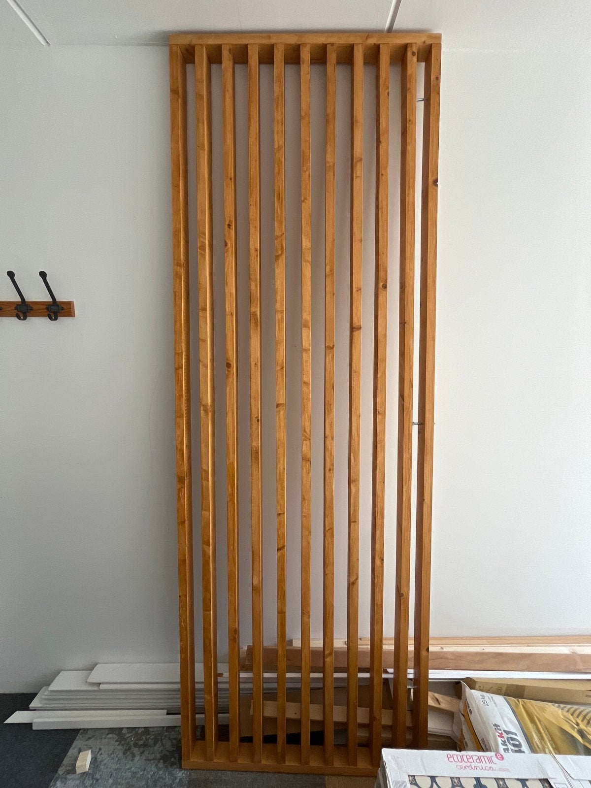 Zelfgemaakt houten kamerscherm - 260 cm hoog, Huis en Inrichting, Woonaccessoires | Kamerschermen, Ophalen, Gebruikt