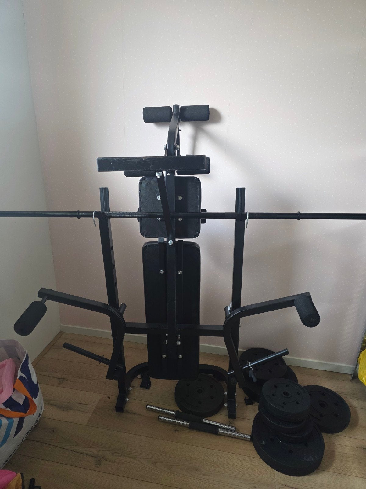 Duke Fitness Weight Bench Set | Halterbank + gewichten, Sport en Fitness, Fitnessapparatuur, Ophalen of Verzenden, Zo goed als nieuw
