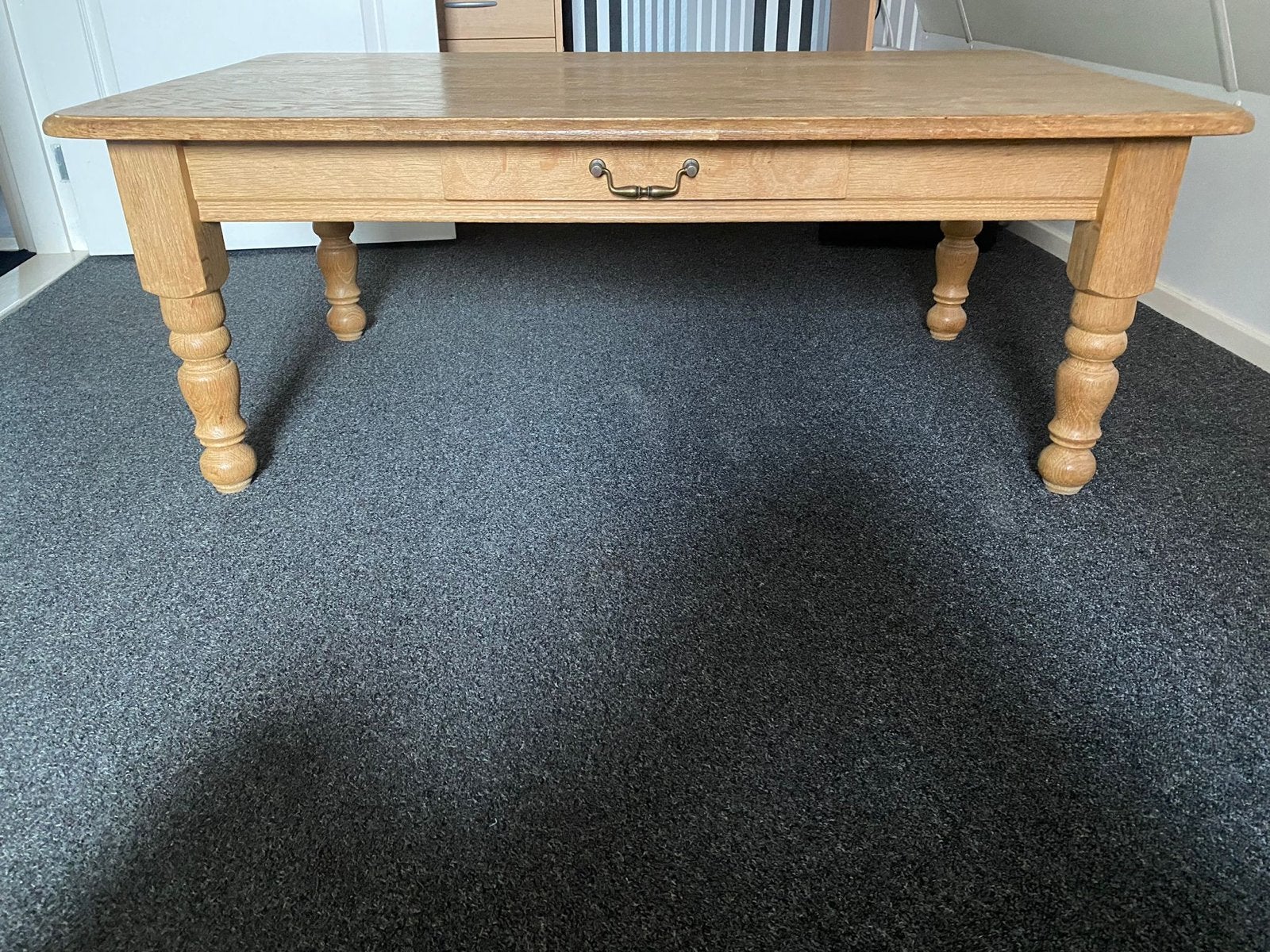 Rechthoekige eiken salontafel 120x70x45 cm, Ophalen, Gebruikt, 100 tot 150 cm, Eikenhout
