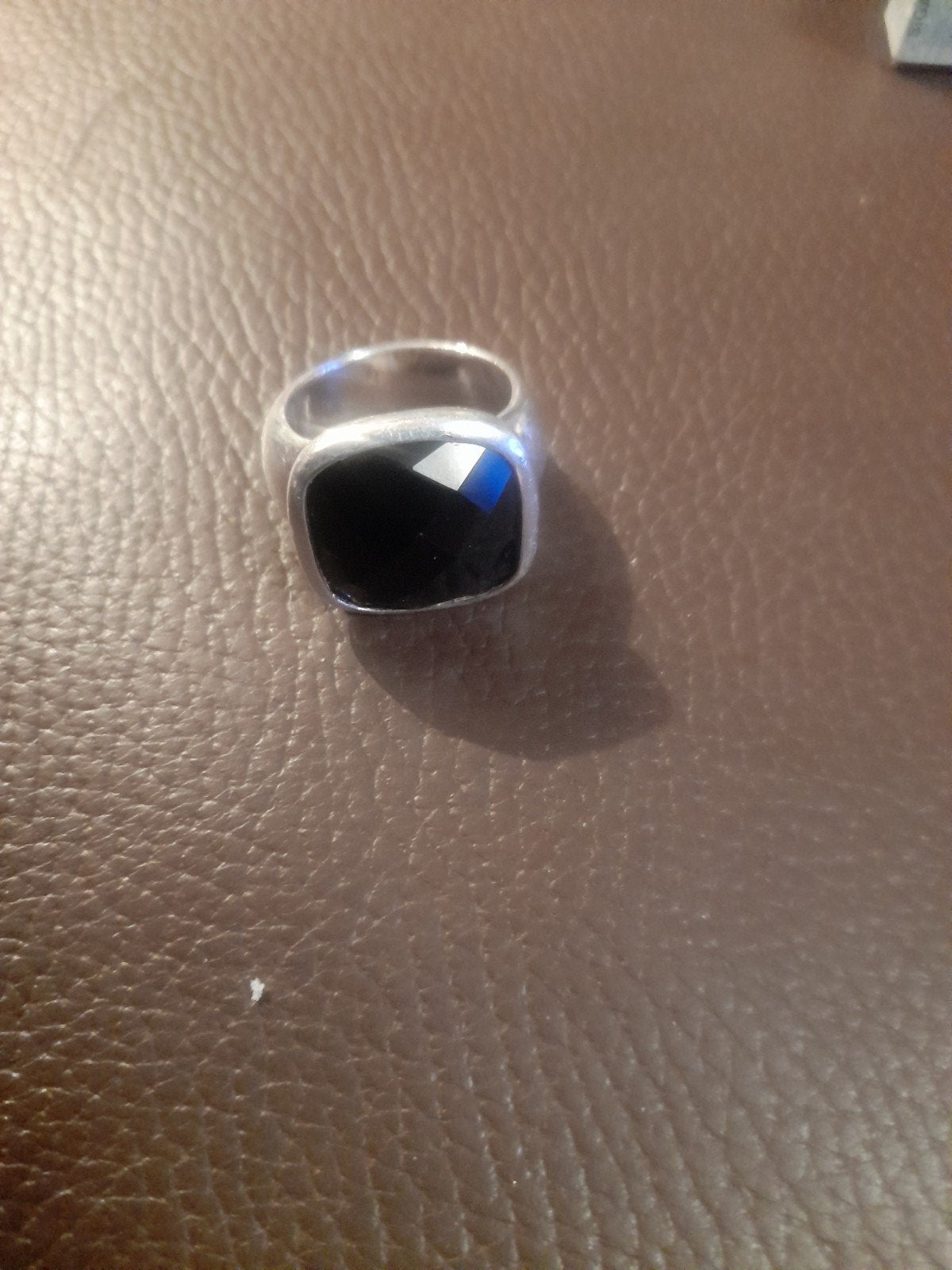 Zware Zilveren Herenring met Zwarte Agaat Steen - 23 gram, Sieraden, Tassen en Uiterlijk, Ringen, Ophalen of Verzenden