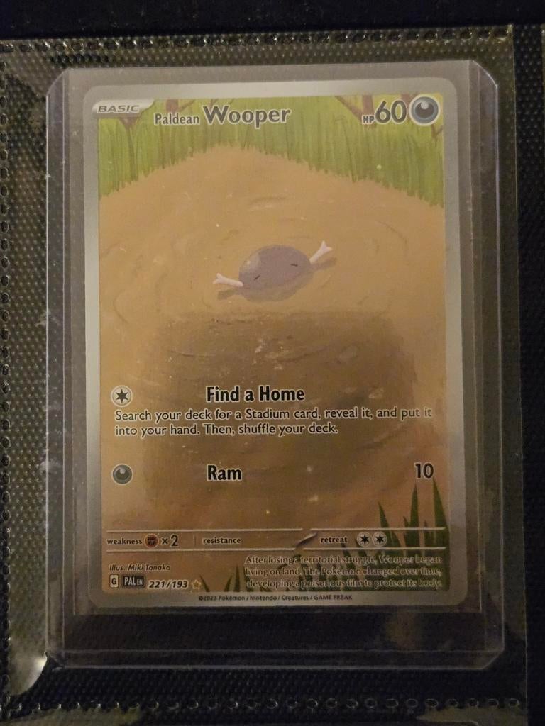 Pokemon Paldean Wooper 221/193 Paldea Evolved, Ophalen of Verzenden, Zo goed als nieuw, Losse kaart, Foil