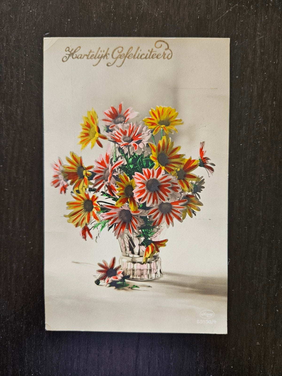 Oude ansichtkaart, 1930, Hartelijk gefeliciteerd, Ophalen of Verzenden, 1920 tot 1940, Gelopen, Feest(dag)
