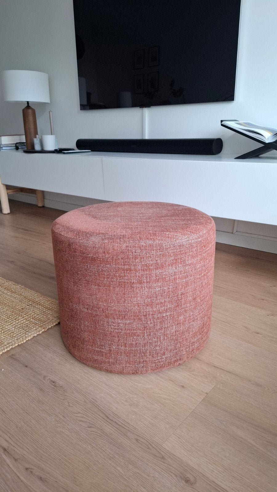Kwantum poef roestbruin - geen vlekken, Huis en Inrichting, Ophalen, Gebruikt, 50 tot 75 cm, 50 tot 75 cm