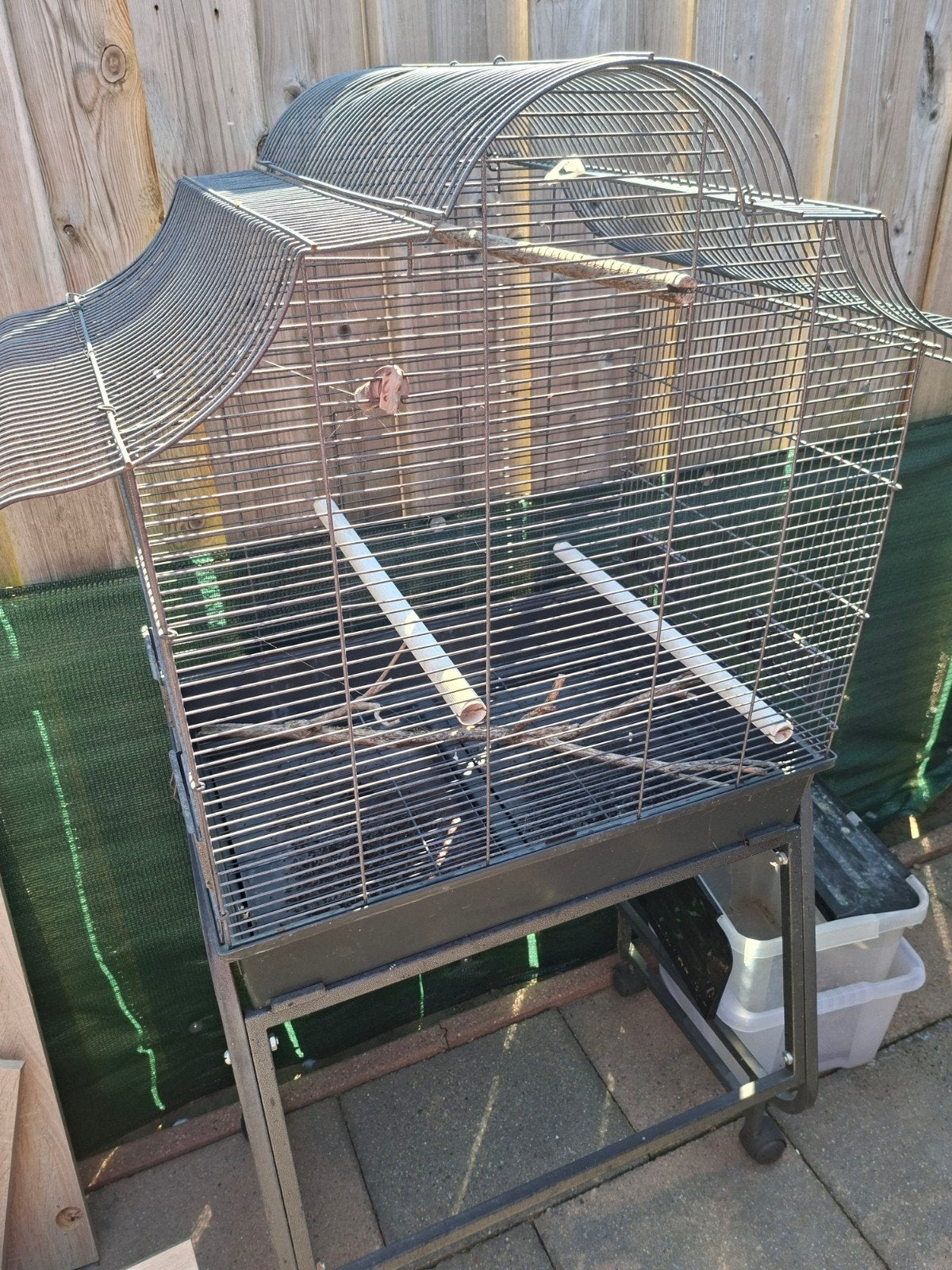 vogelkooi, Dieren en Toebehoren, Vogels | Hokken en Kooien, Ophalen, Gebruikt, Metaal, Vogelkooi