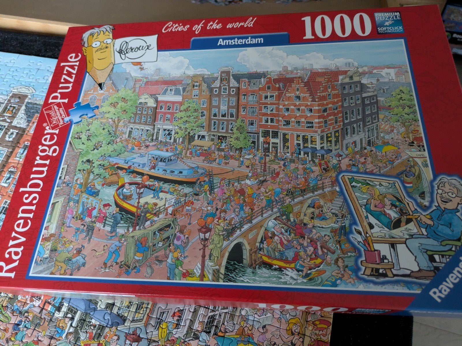 Ravensburger Legpuzzel 1000 stukjes - Amsterdam, Hobby en Vrije tijd, Ophalen of Verzenden, 500 t/m 1500 stukjes, Zo goed als nieuw