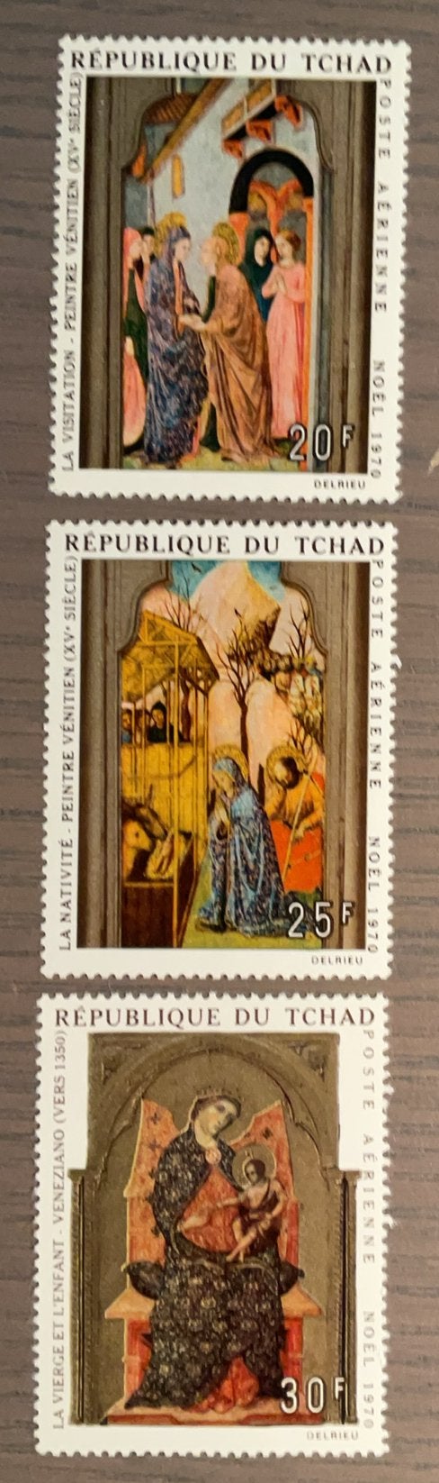 Tsjaad - schilderijen kerst 1970, Ophalen of Verzenden, Overige landen, Postfris