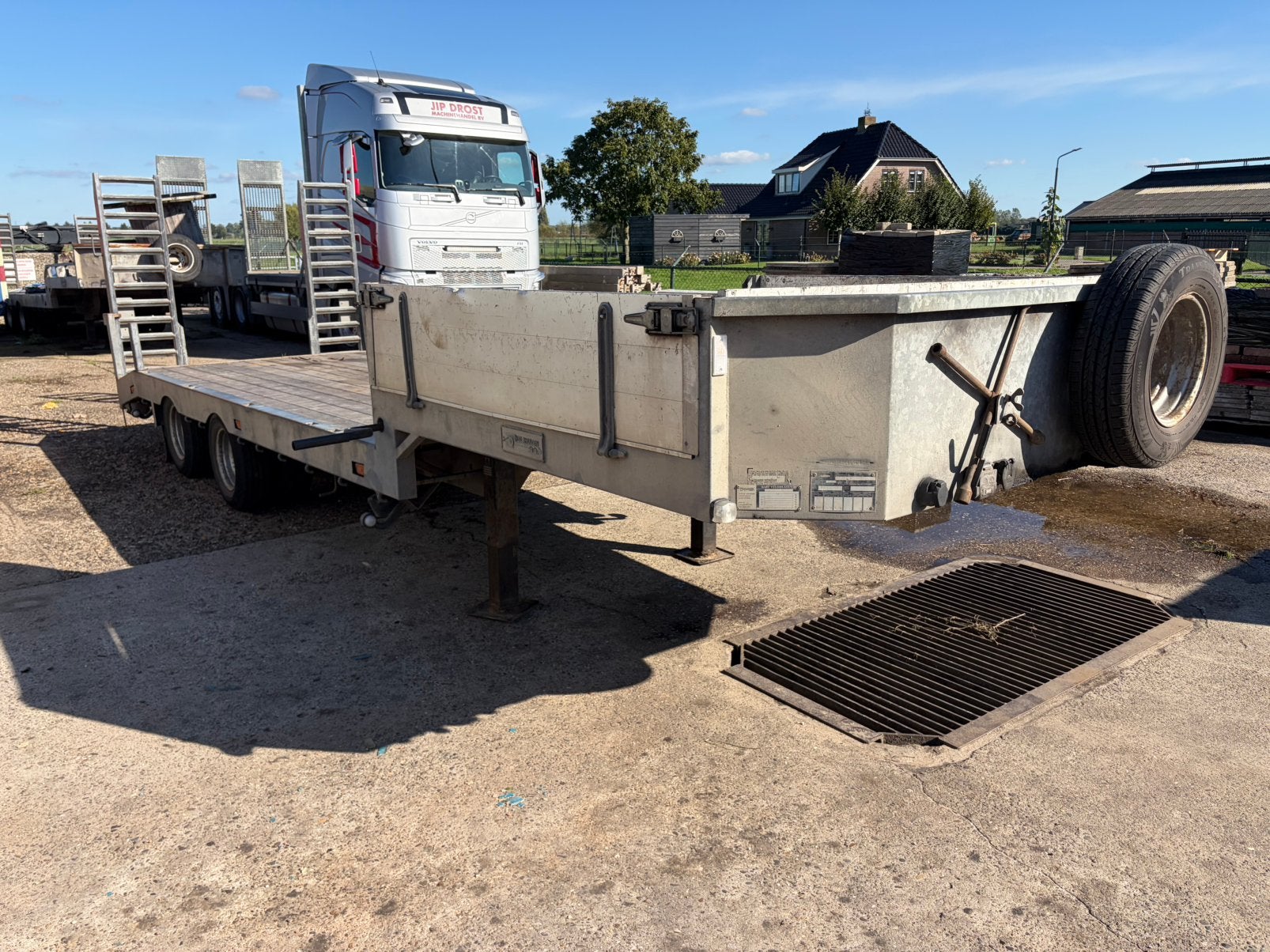 Veldhuizen be trailer oplegger dieplader 9000KG, Ophalen of Verzenden