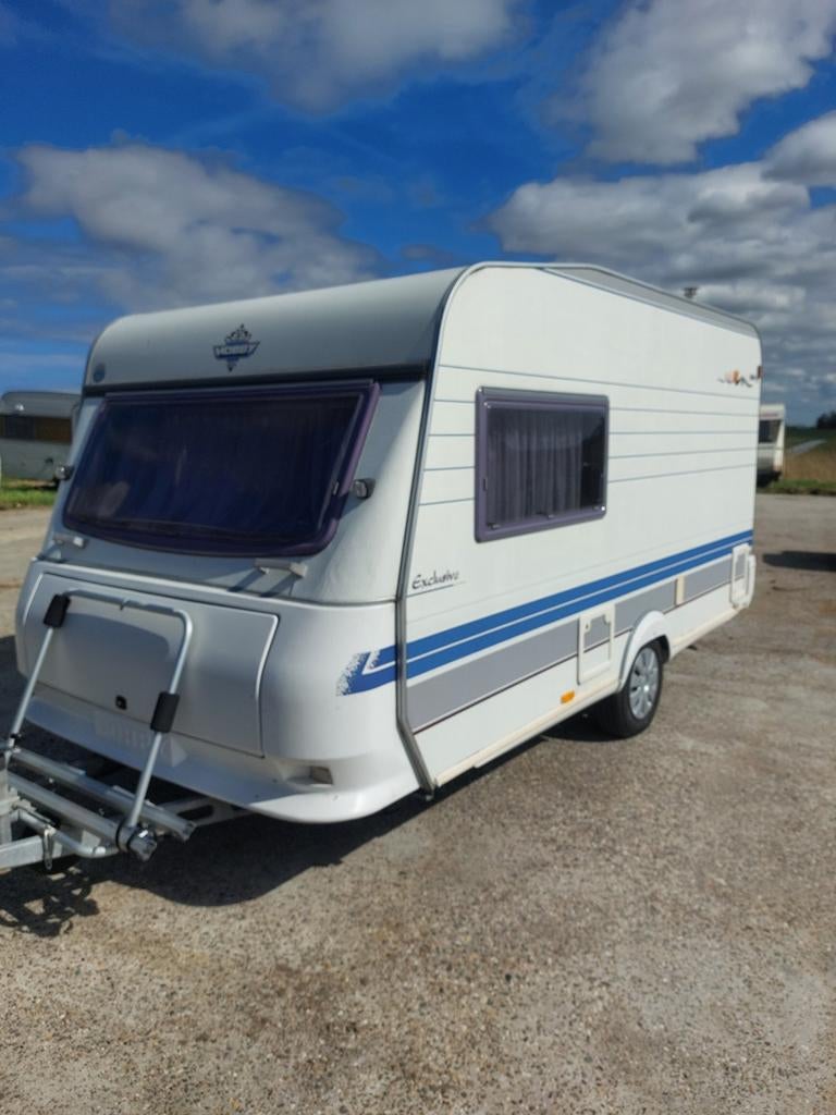 Hobby exclusief 400 met voortent/luifel fietsendrager, Caravans en Kamperen, Rondzit, Hobby, 750 - 1000 kg, Particulier