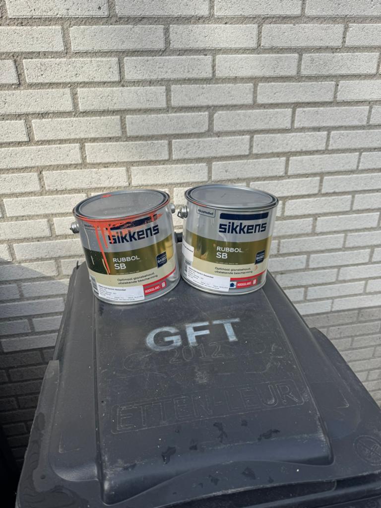 Sikkebs rubbol SB 2,5 liter RAL 3022 (zalmrood), Ophalen of Verzenden, Zo goed als nieuw, Lak