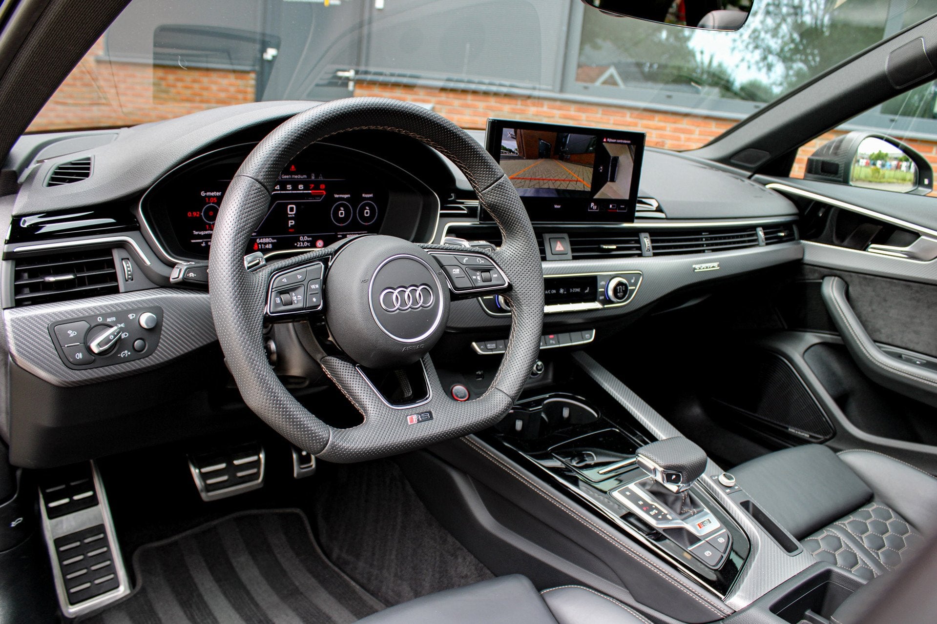 Audi RS4 Avant 2.9 TFSI Quattro | Keramisch | Carbon ext. |, Auto's, Audi, Automaat, Gebruikt, Zwart, Adaptive Cruise Control