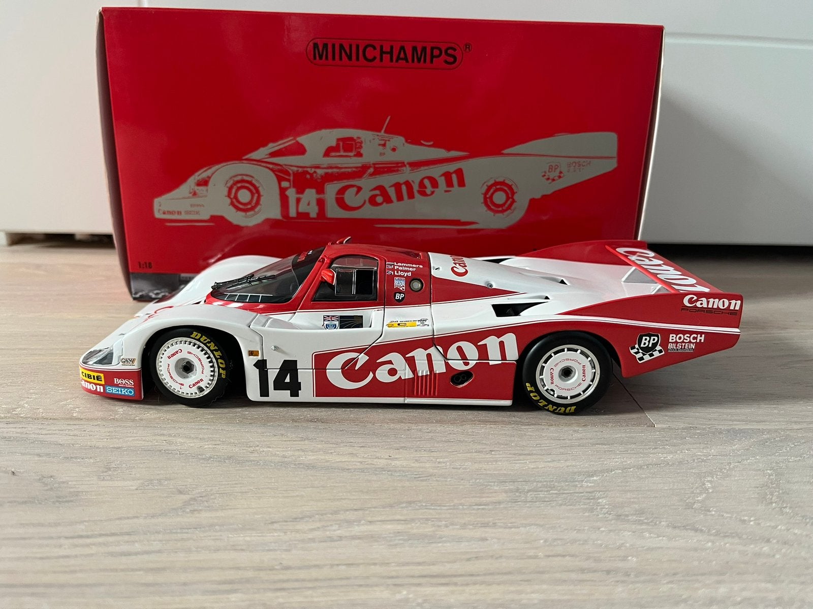 Porsche 956 Le Mans 1983 Minichamps 1:18 Jan Lammers, Ophalen of Verzenden, Zo goed als nieuw, Auto, MiniChamps