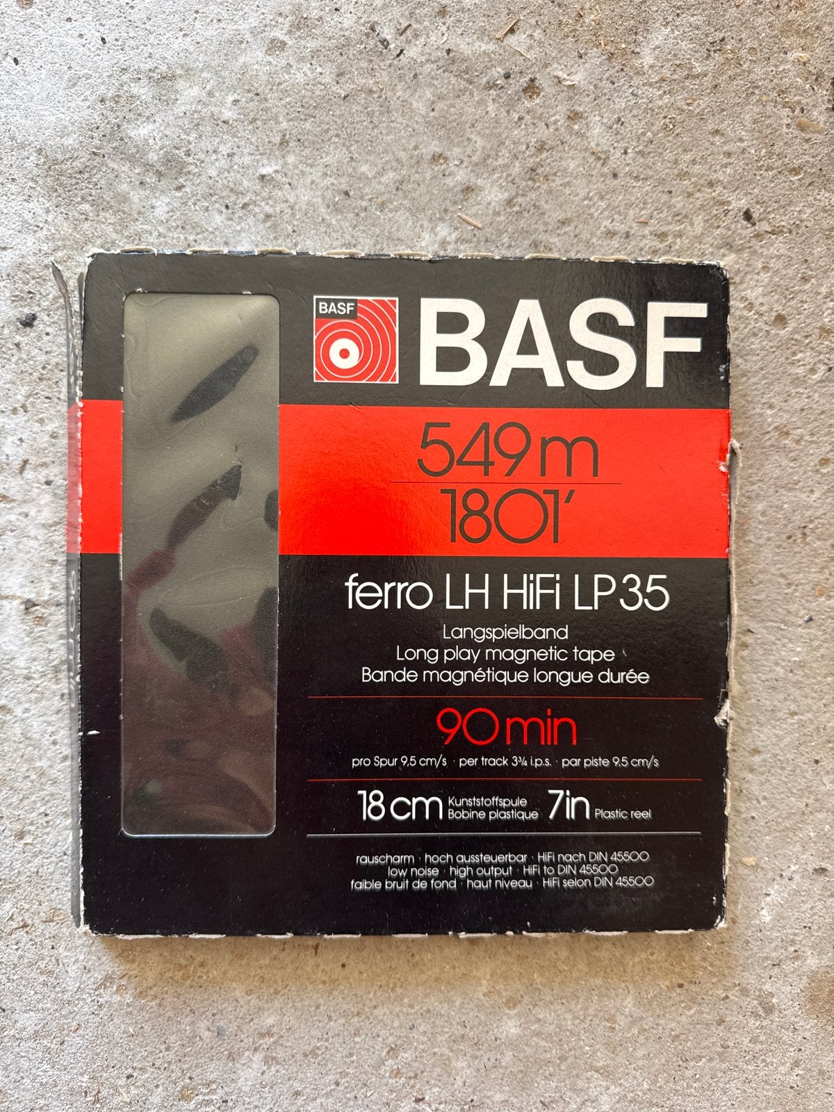 BASF Ferro LH HiFi LP35 magneetband 18cm 90min, Audio, Tv en Foto, Ophalen, Onderdeel, Met banden